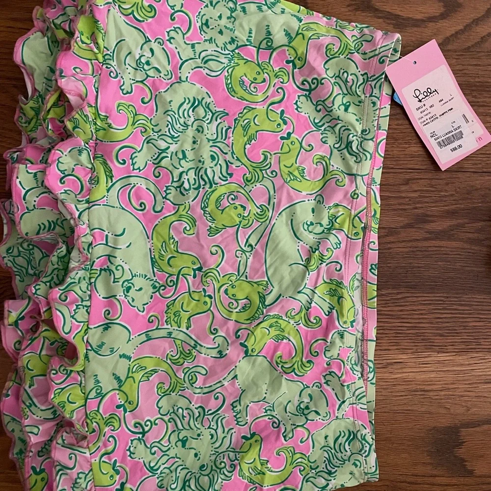 🆕⭐Ultra Rare⭐💗 4 Pc Set Lilly Pulitzer Pink & Green Tankini and Swim Cover Up